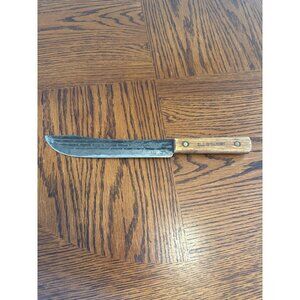 Old Hickory Carbon Steel Kitchen Utility Knife With Wooden Handle Vintage